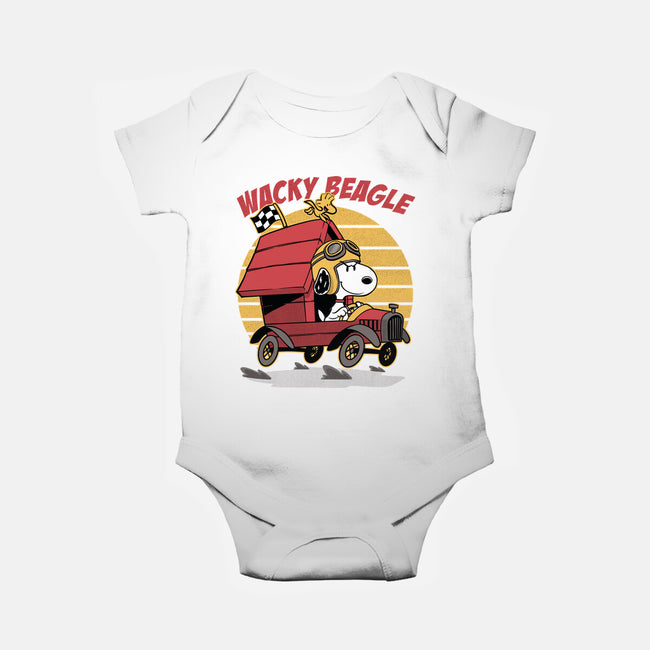 Wacky Beagle Car-Baby-Basic-Onesie-Studio Mootant