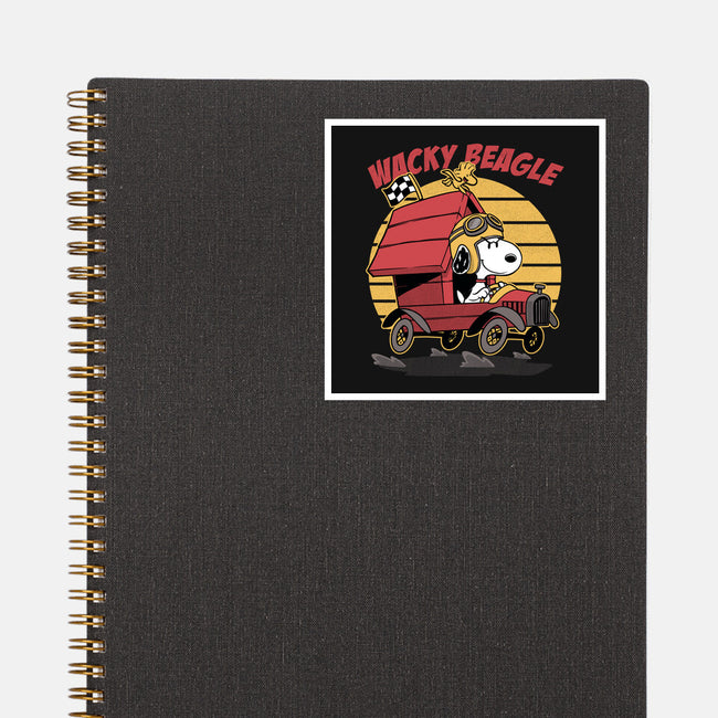 Wacky Beagle Car-None-Glossy-Sticker-Studio Mootant