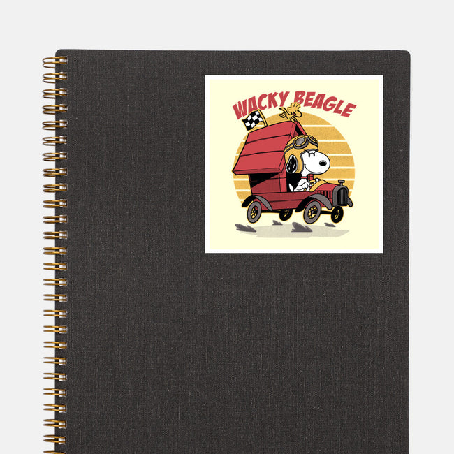 Wacky Beagle Car-None-Glossy-Sticker-Studio Mootant
