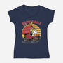 Wacky Beagle Car-Womens-V-Neck-Tee-Studio Mootant