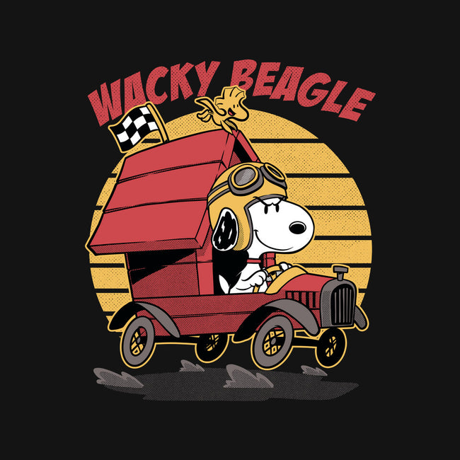 Wacky Beagle Car-Womens-V-Neck-Tee-Studio Mootant