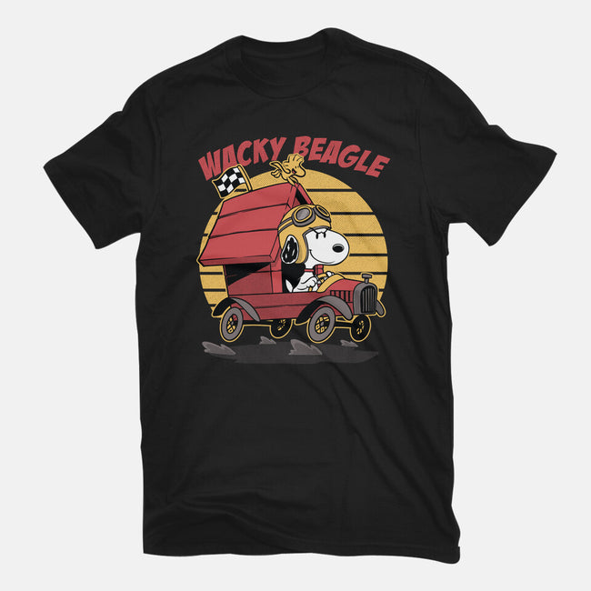 Wacky Beagle Car-Mens-Premium-Tee-Studio Mootant