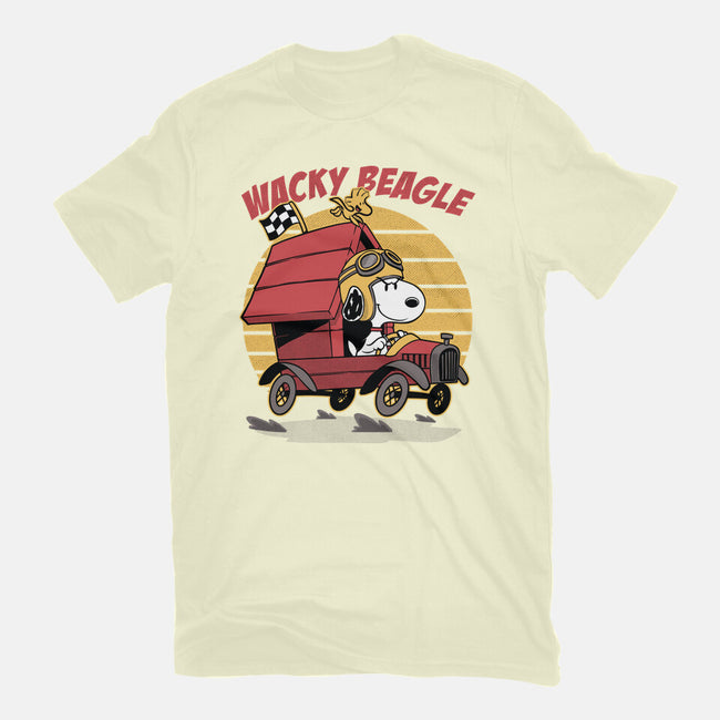 Wacky Beagle Car-Mens-Premium-Tee-Studio Mootant