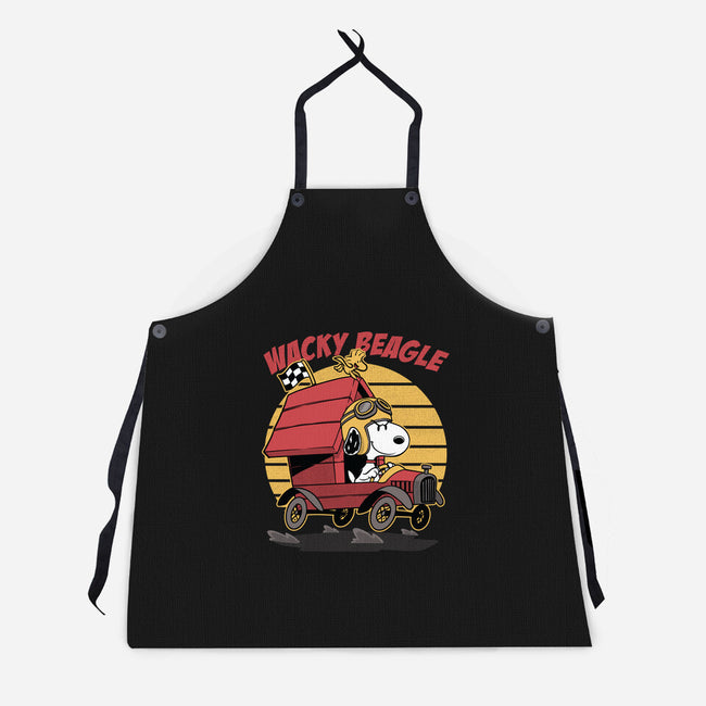 Wacky Beagle Car-Unisex-Kitchen-Apron-Studio Mootant