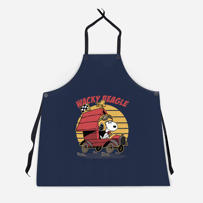 Wacky Beagle Car-Unisex-Kitchen-Apron-Studio Mootant