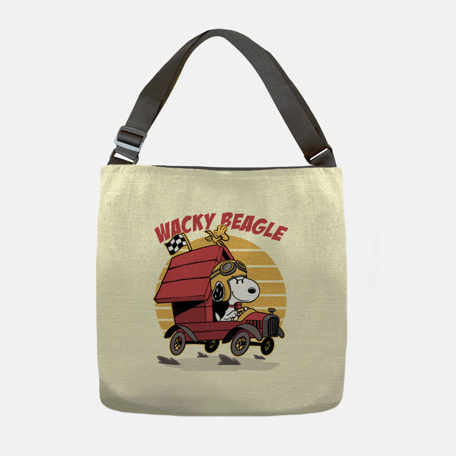 Wacky Beagle Car-None-Adjustable Tote-Bag-Studio Mootant