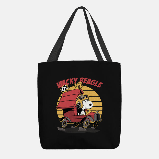 Wacky Beagle Car-None-Basic Tote-Bag-Studio Mootant