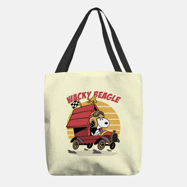Wacky Beagle Car-None-Basic Tote-Bag-Studio Mootant