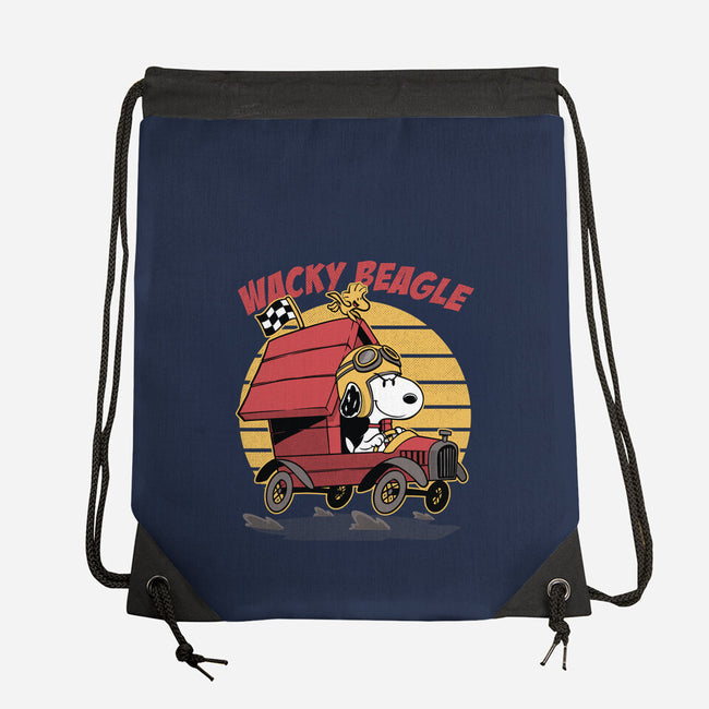 Wacky Beagle Car-None-Drawstring-Bag-Studio Mootant