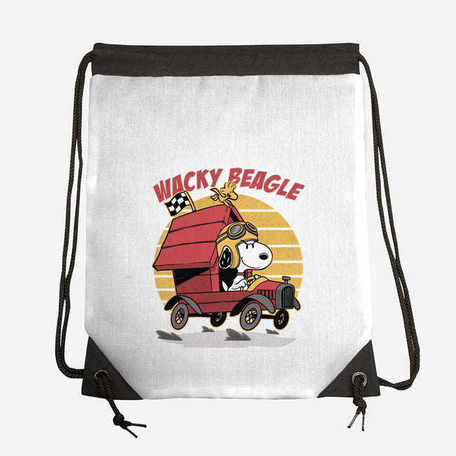Wacky Beagle Car-None-Drawstring-Bag-Studio Mootant