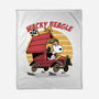 Wacky Beagle Car-None-Fleece-Blanket-Studio Mootant