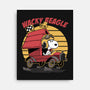 Wacky Beagle Car-None-Stretched-Canvas-Studio Mootant