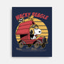Wacky Beagle Car-None-Stretched-Canvas-Studio Mootant
