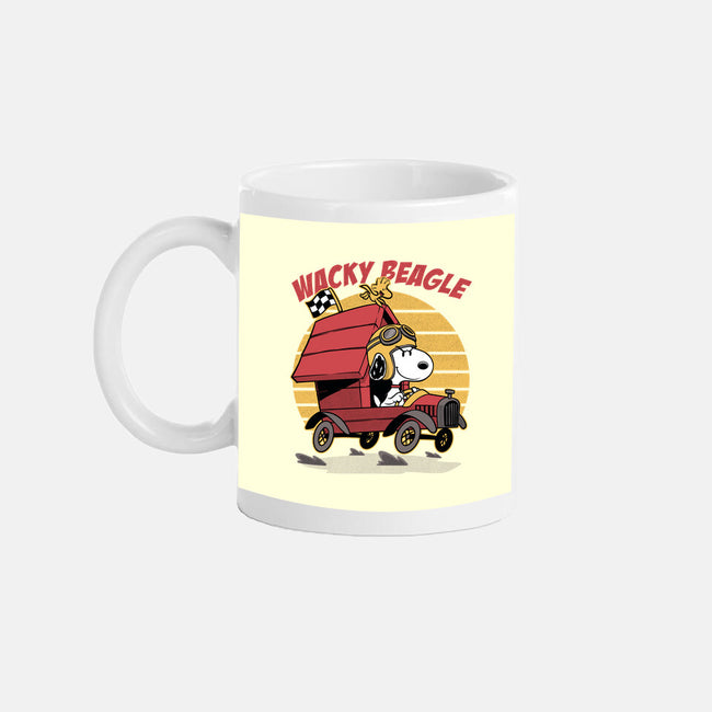 Wacky Beagle Car-None-Mug-Drinkware-Studio Mootant