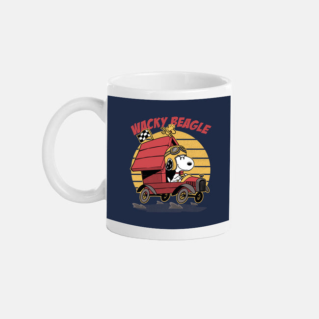 Wacky Beagle Car-None-Mug-Drinkware-Studio Mootant