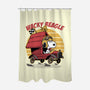 Wacky Beagle Car-None-Polyester-Shower Curtain-Studio Mootant