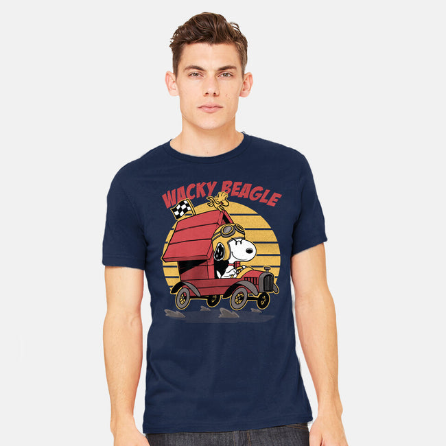 Wacky Beagle Car-Mens-Heavyweight-Tee-Studio Mootant