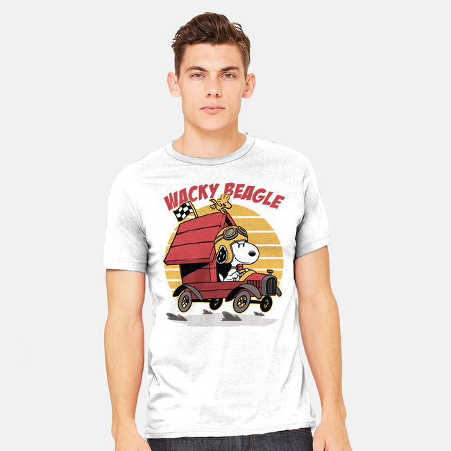 Wacky Beagle Car-Mens-Heavyweight-Tee-Studio Mootant