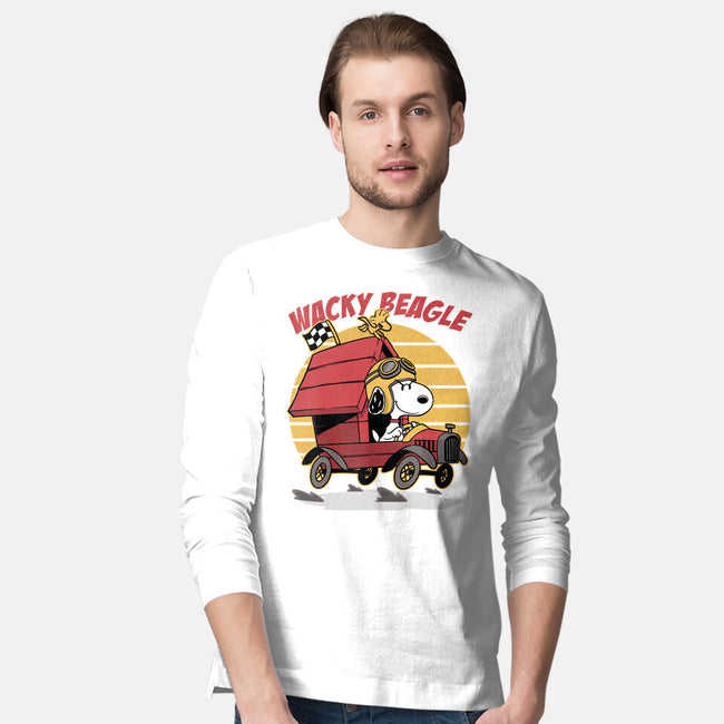 Wacky Beagle Car-Mens-Long Sleeved-Tee-Studio Mootant