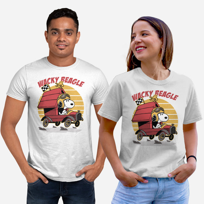 Wacky Beagle Car-Unisex-Basic-Tee-Studio Mootant