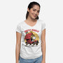 Wacky Beagle Car-Womens-V-Neck-Tee-Studio Mootant