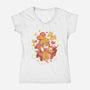 A Day At Work-Womens-V-Neck-Tee-ilustrata