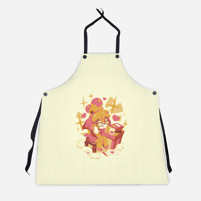 A Day At Work-Unisex-Kitchen-Apron-ilustrata