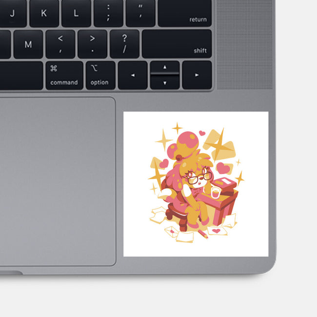A Day At Work-None-Glossy-Sticker-ilustrata
