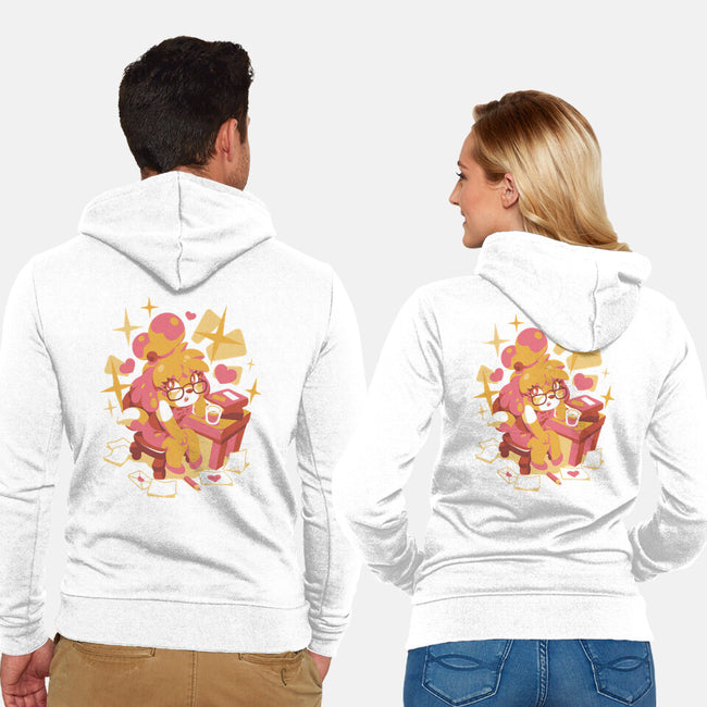 A Day At Work-Unisex-Zip-Up-Sweatshirt-ilustrata