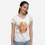 A Day At Work-Womens-V-Neck-Tee-ilustrata