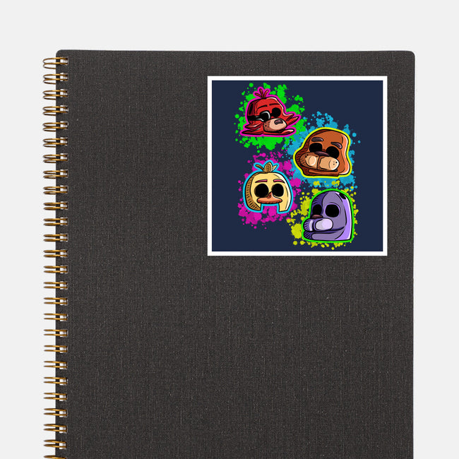 Five Nights Heads-None-Glossy-Sticker-nickzzarto