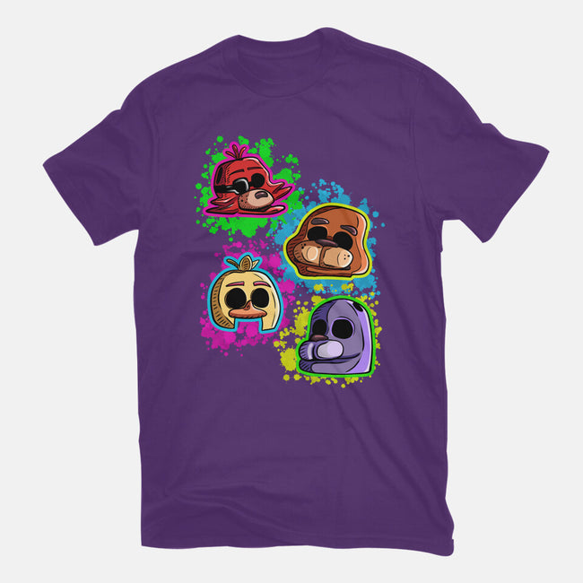 Five Nights Heads-Womens-Basic-Tee-nickzzarto