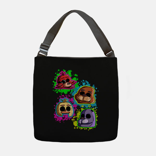Five Nights Heads-None-Adjustable Tote-Bag-nickzzarto