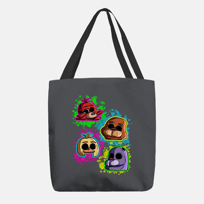 Five Nights Heads-None-Basic Tote-Bag-nickzzarto