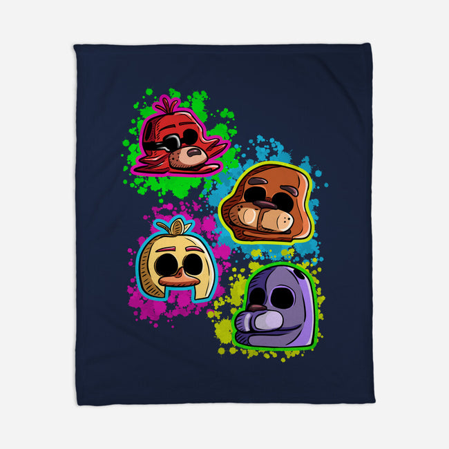 Five Nights Heads-None-Fleece-Blanket-nickzzarto