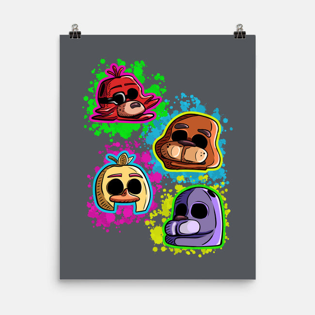 Five Nights Heads-None-Matte-Poster-nickzzarto