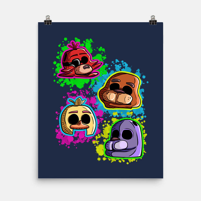 Five Nights Heads-None-Matte-Poster-nickzzarto