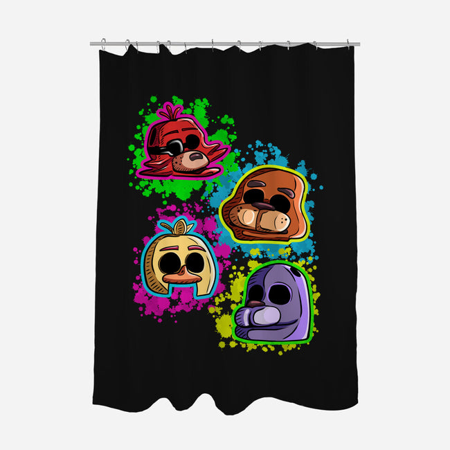Five Nights Heads-None-Polyester-Shower Curtain-nickzzarto