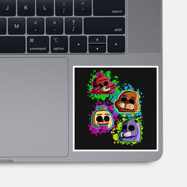 Five Nights Heads-None-Glossy-Sticker-nickzzarto