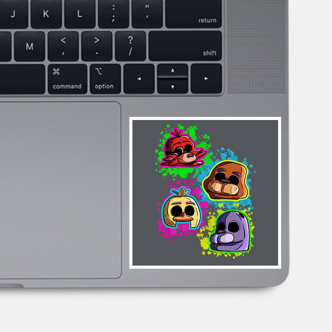 Five Nights Heads-None-Glossy-Sticker-nickzzarto