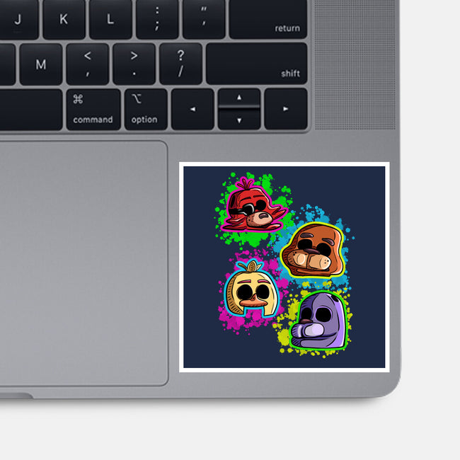 Five Nights Heads-None-Glossy-Sticker-nickzzarto
