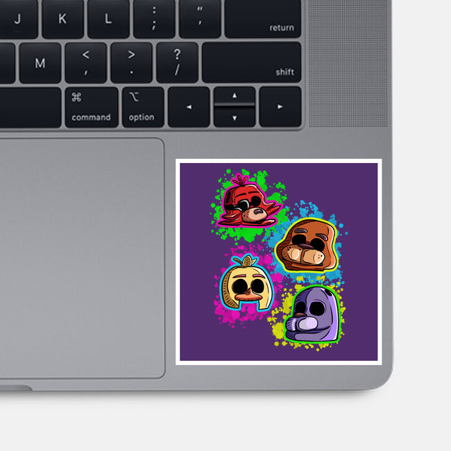 Five Nights Heads-None-Glossy-Sticker-nickzzarto