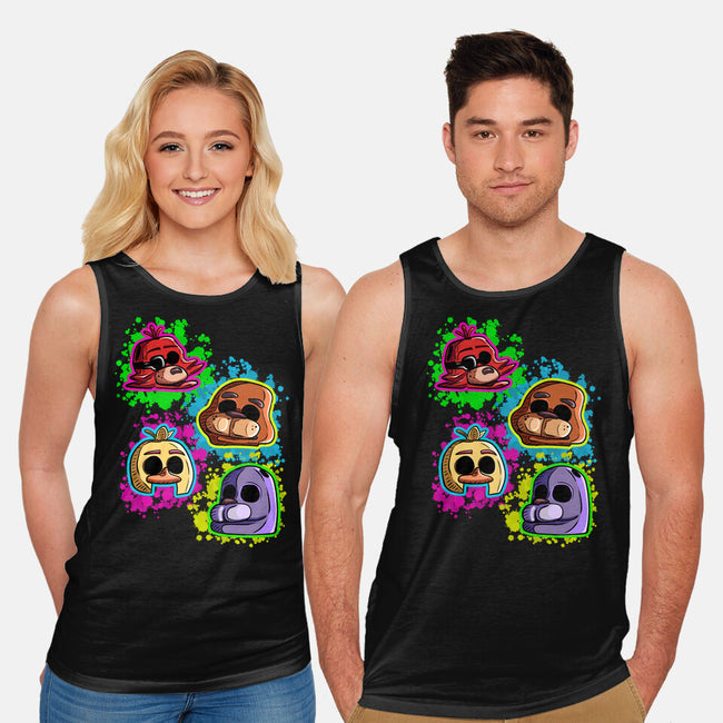 Five Nights Heads-Unisex-Basic-Tank-nickzzarto