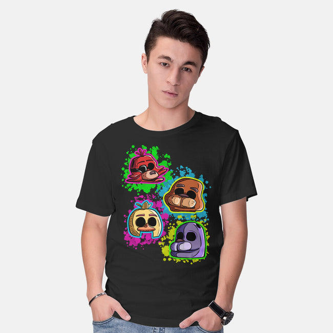 Five Nights Heads-Mens-Basic-Tee-nickzzarto