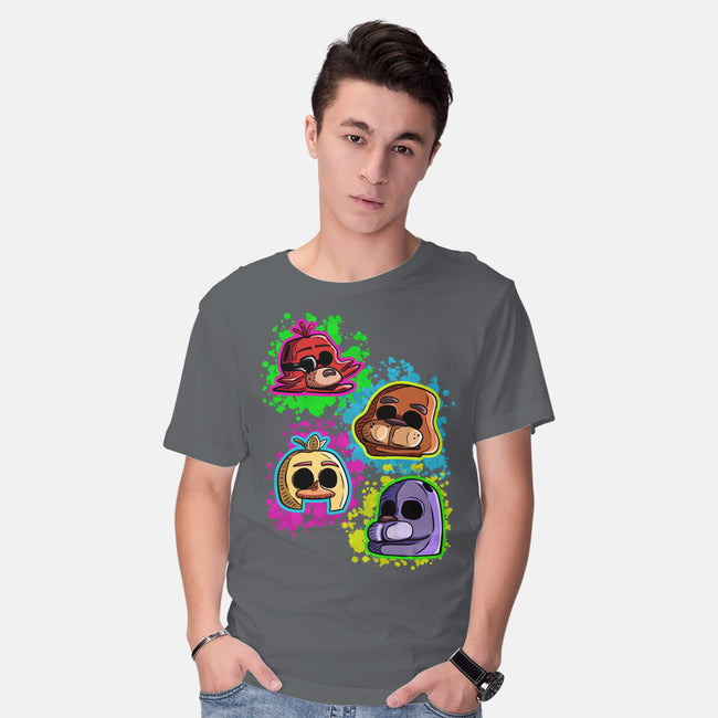Five Nights Heads-Mens-Basic-Tee-nickzzarto