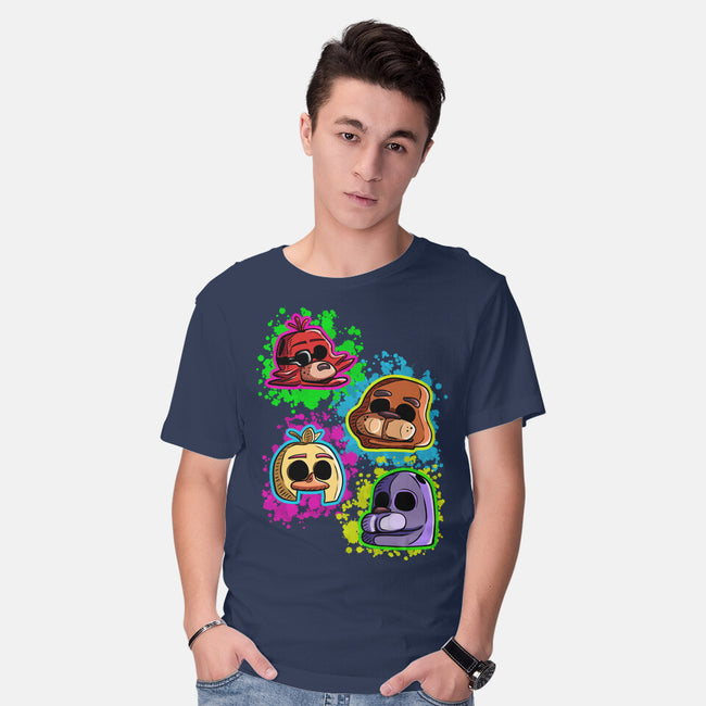 Five Nights Heads-Mens-Basic-Tee-nickzzarto