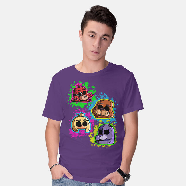 Five Nights Heads-Mens-Basic-Tee-nickzzarto