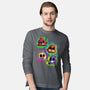 Five Nights Heads-Mens-Long Sleeved-Tee-nickzzarto