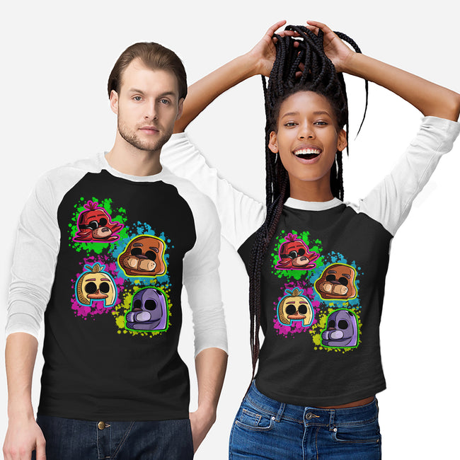 Five Nights Heads-Unisex-Baseball-Tee-nickzzarto