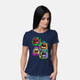Five Nights Heads-Womens-Basic-Tee-nickzzarto